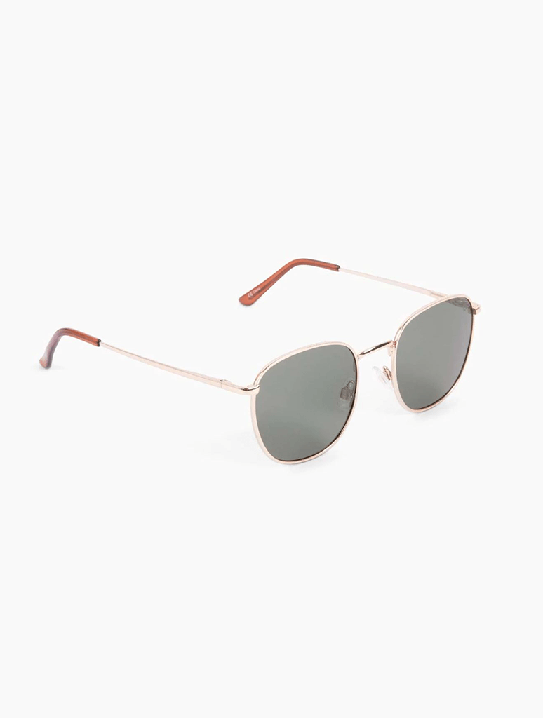 Townsend Sunglasses in Shiny Gold/Smoke Lens