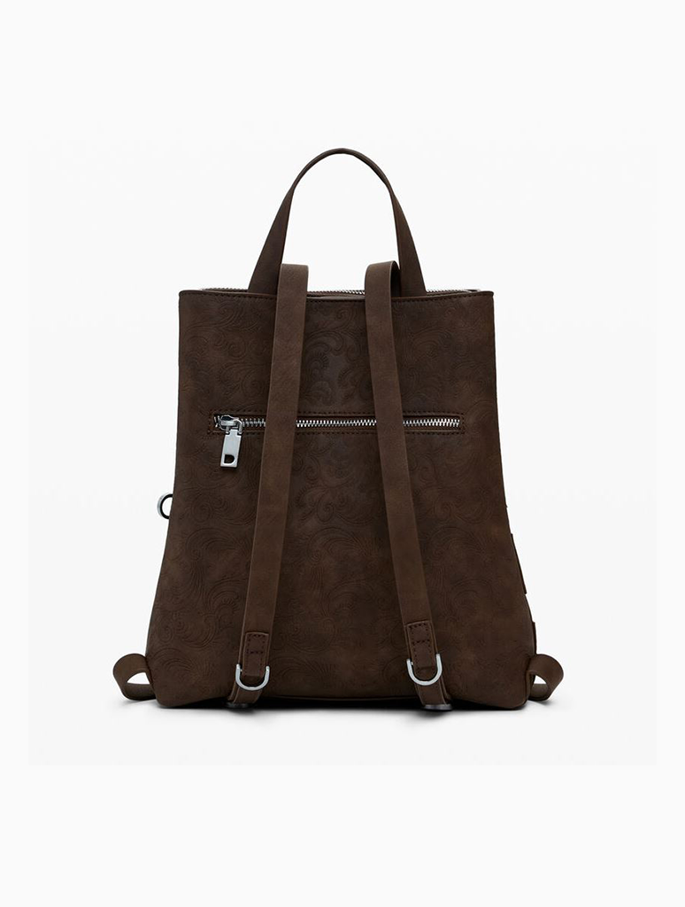 Desigual Medium Faux Leather Patch Backpack