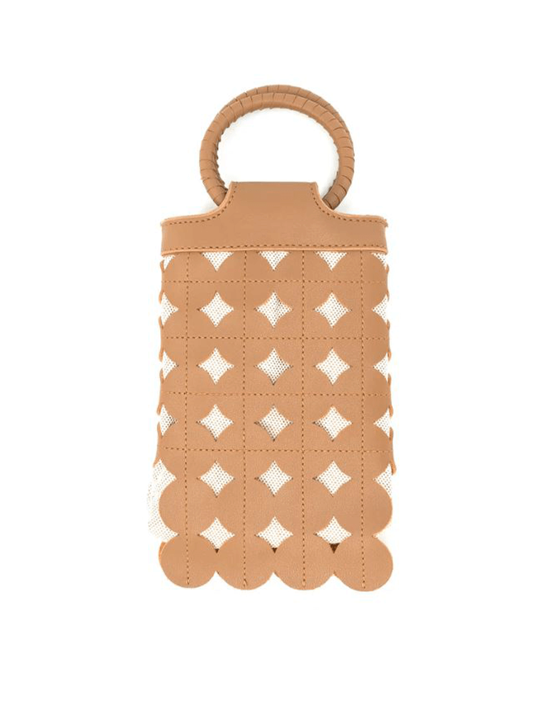 Cut Out Cell Phone Bag in Brown