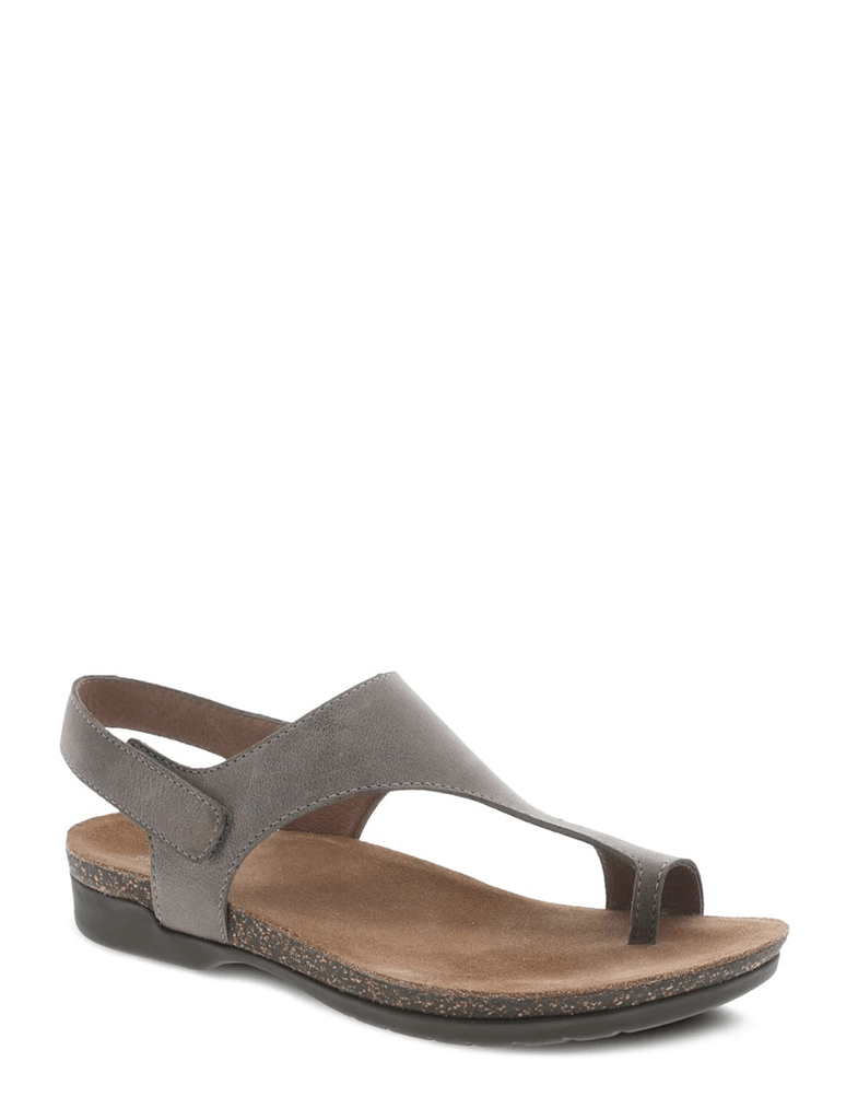 Dansko Reece Sandal in Stone Waxy Burnished