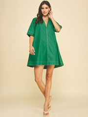 V-Neck Mini Dress