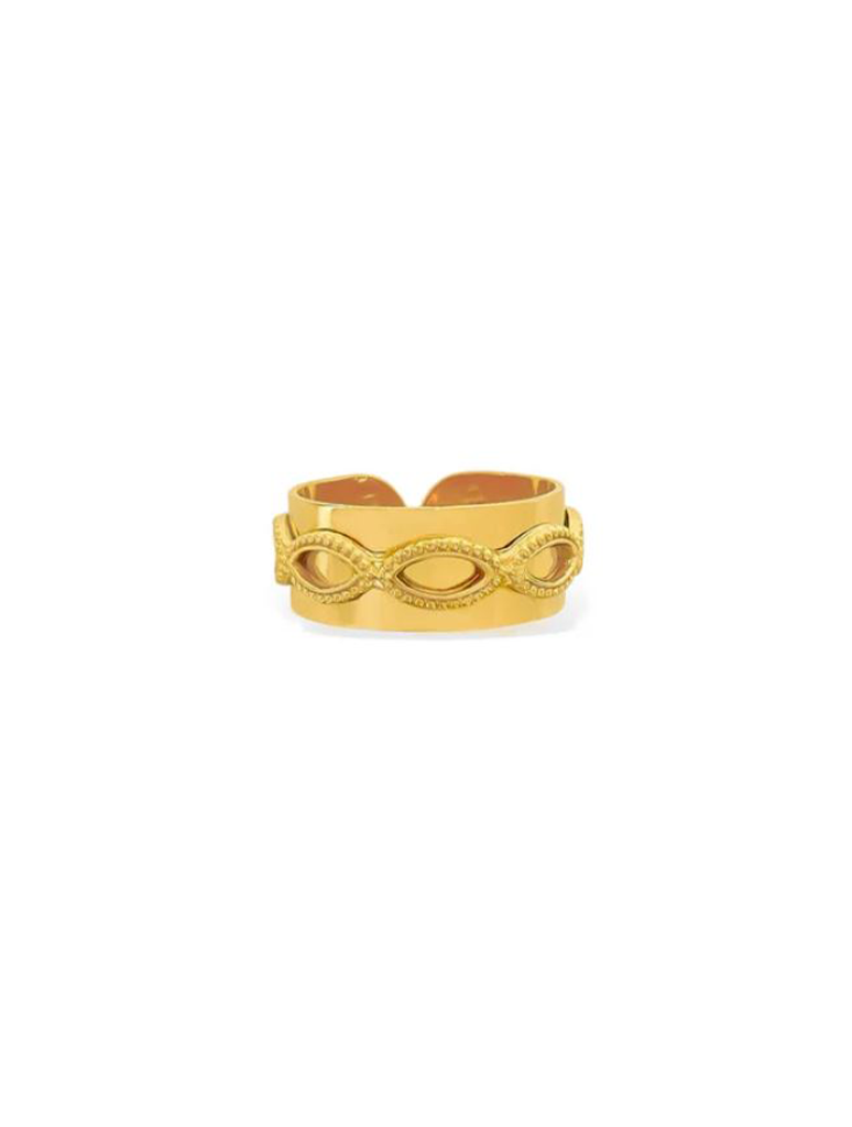 Water Resistant Oval Lines Band