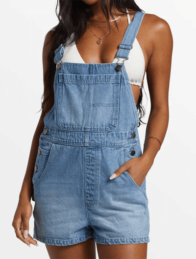 Billabong Sand Canyon Denim Overall in Light Wash