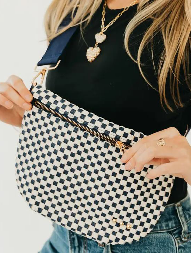 Westlyn Woven Bum Bag with Studded Detail