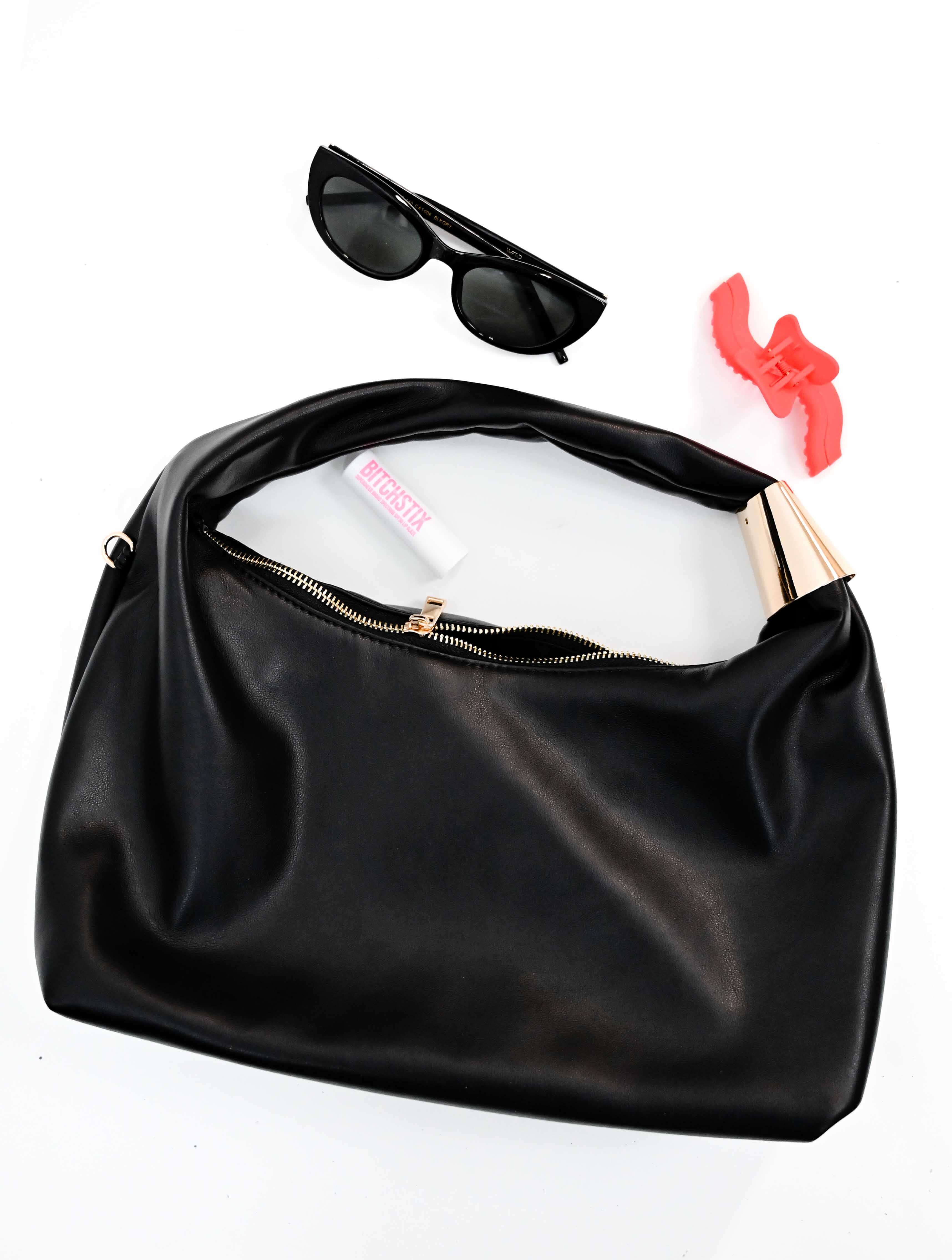 Altea Slouchy Shoulder Bag with Gold Detail