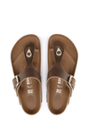 Top view of Birkenstock Gizeh Big Buckle in Cognac Oiled Leather