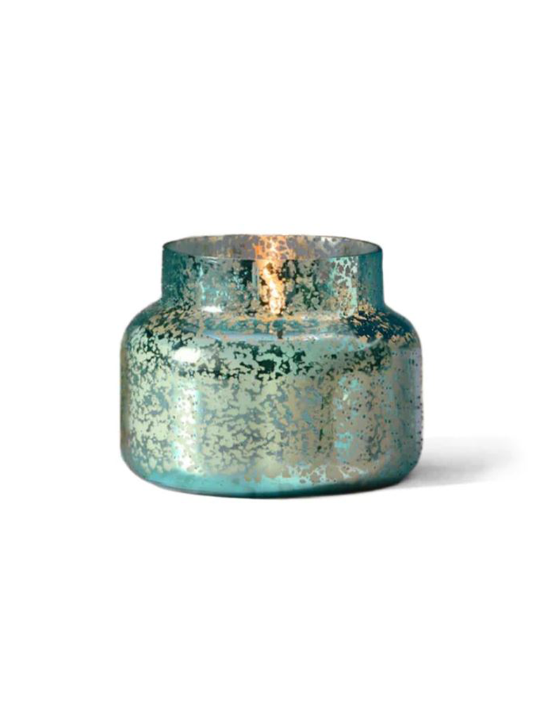 Capri Blue 19 oz Volcano Blue Textured Mercury Signature Candle