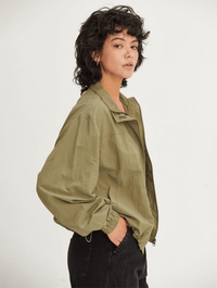 Cropped Hooded Windbreaker