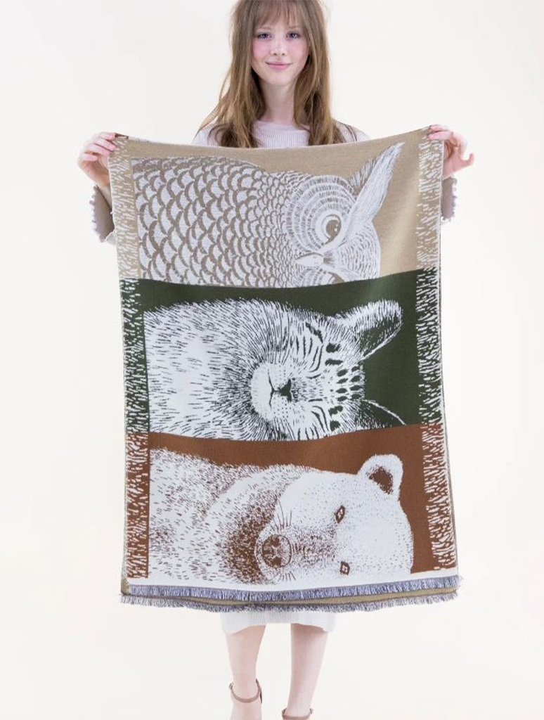 Wild Animal Sketch Scarf