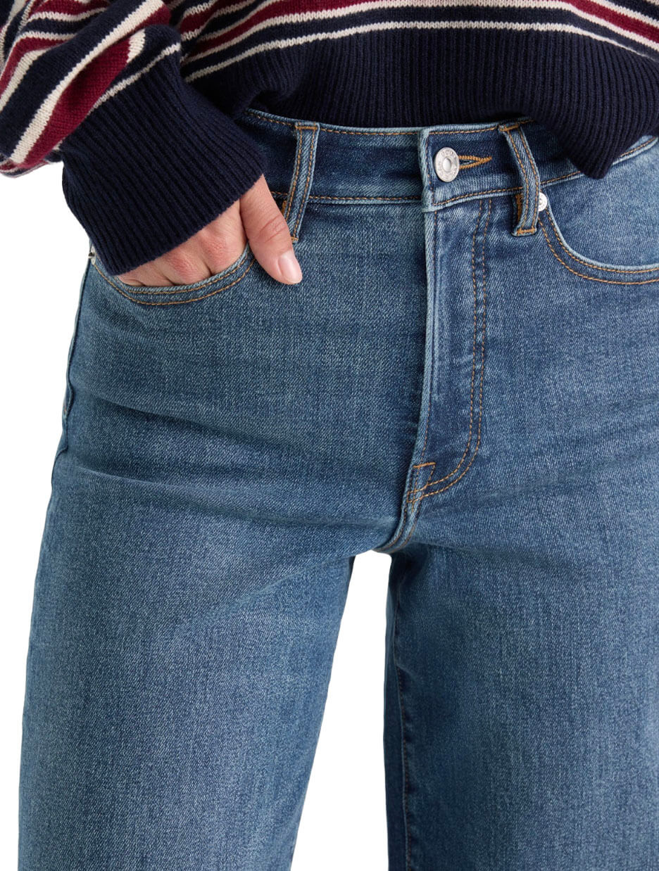 Good American Good Waist Palazzo Ankle Jeans