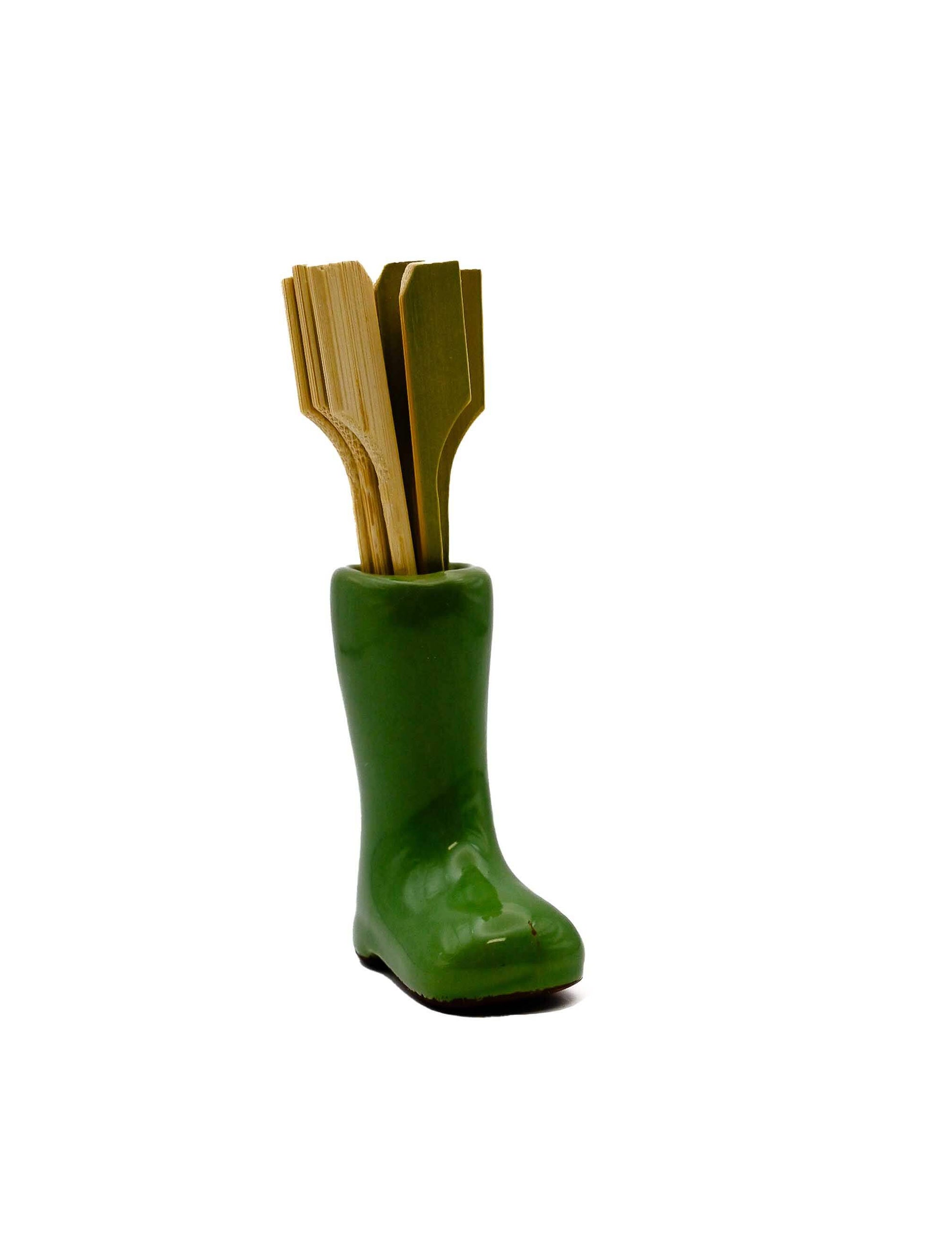 Stoneware Garden Boot Shaped Toothpick Holder