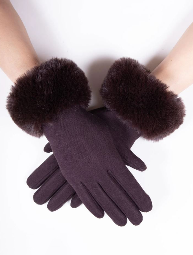 Faux Fur Cuff Gloves