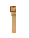 Square Stretch Belt in Khaki