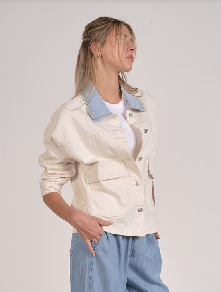 Two-Tone Denim Jacket