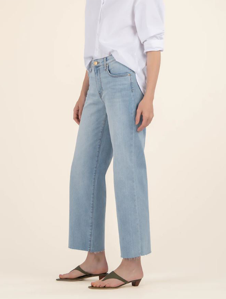 Kut From The Kloth Charlotte High Rise Culottes with Raw Hem