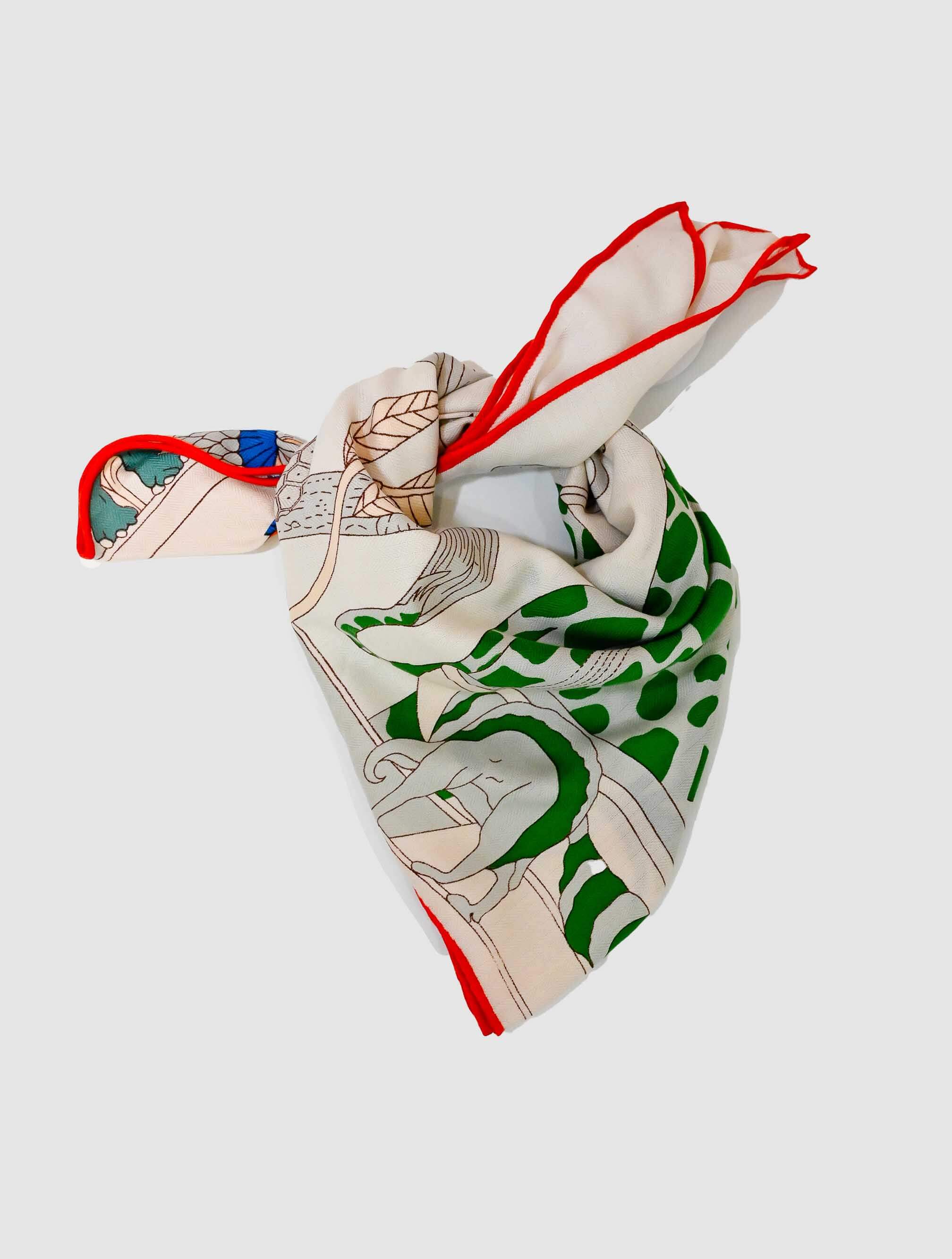 Triangle Shape Floral Scarf
