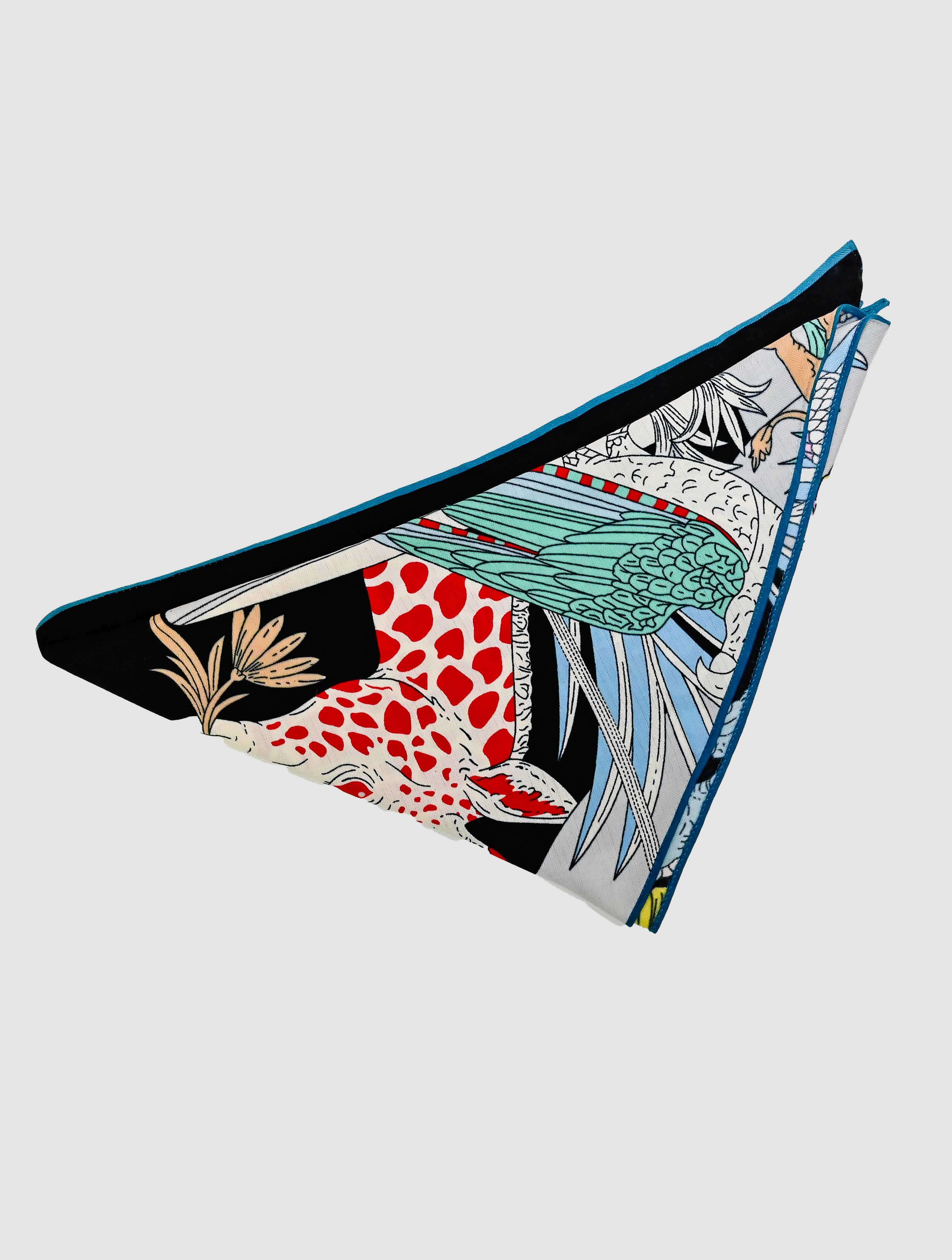 Triangle Shape Floral Scarf