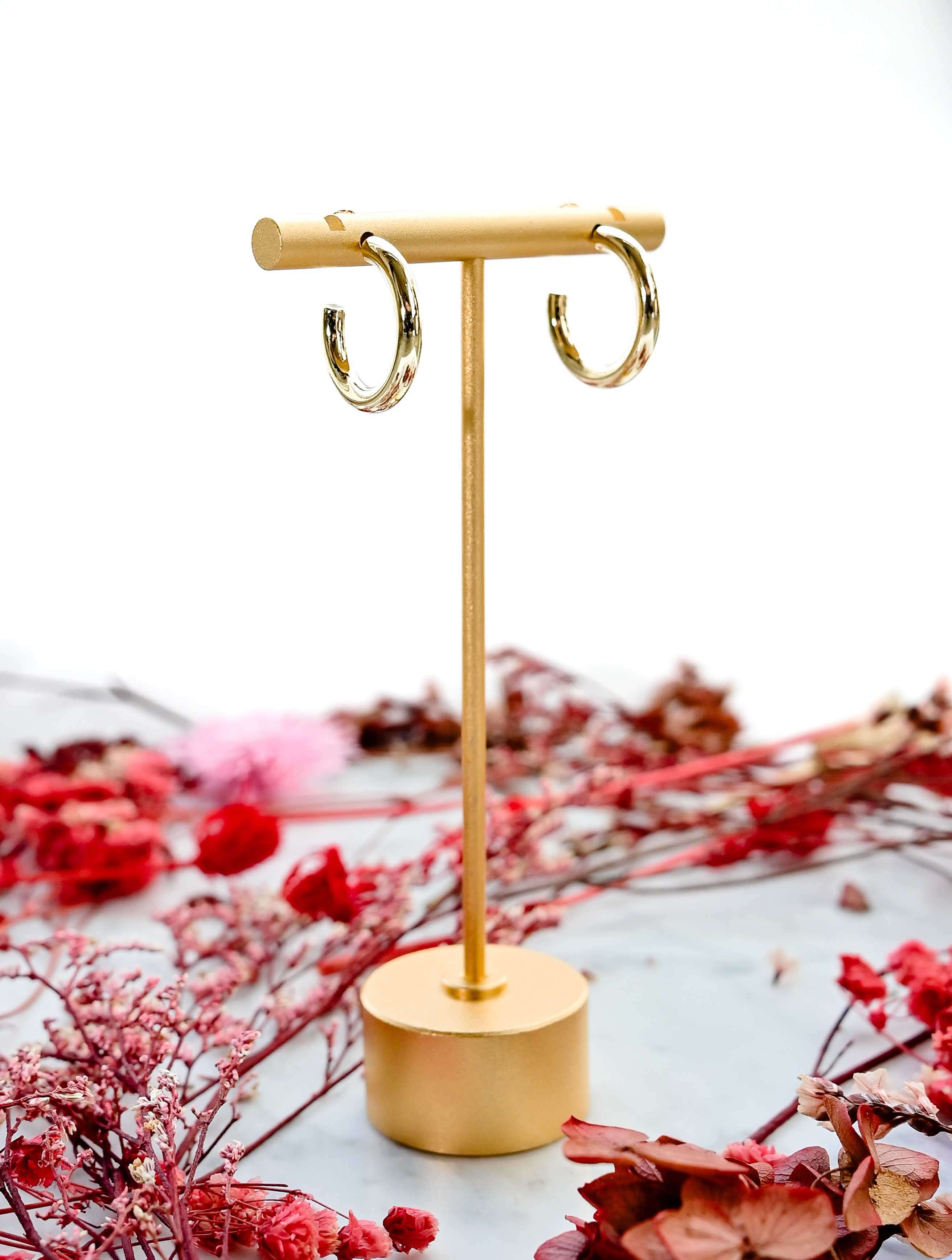 14K Gold Dipped Post Hoop