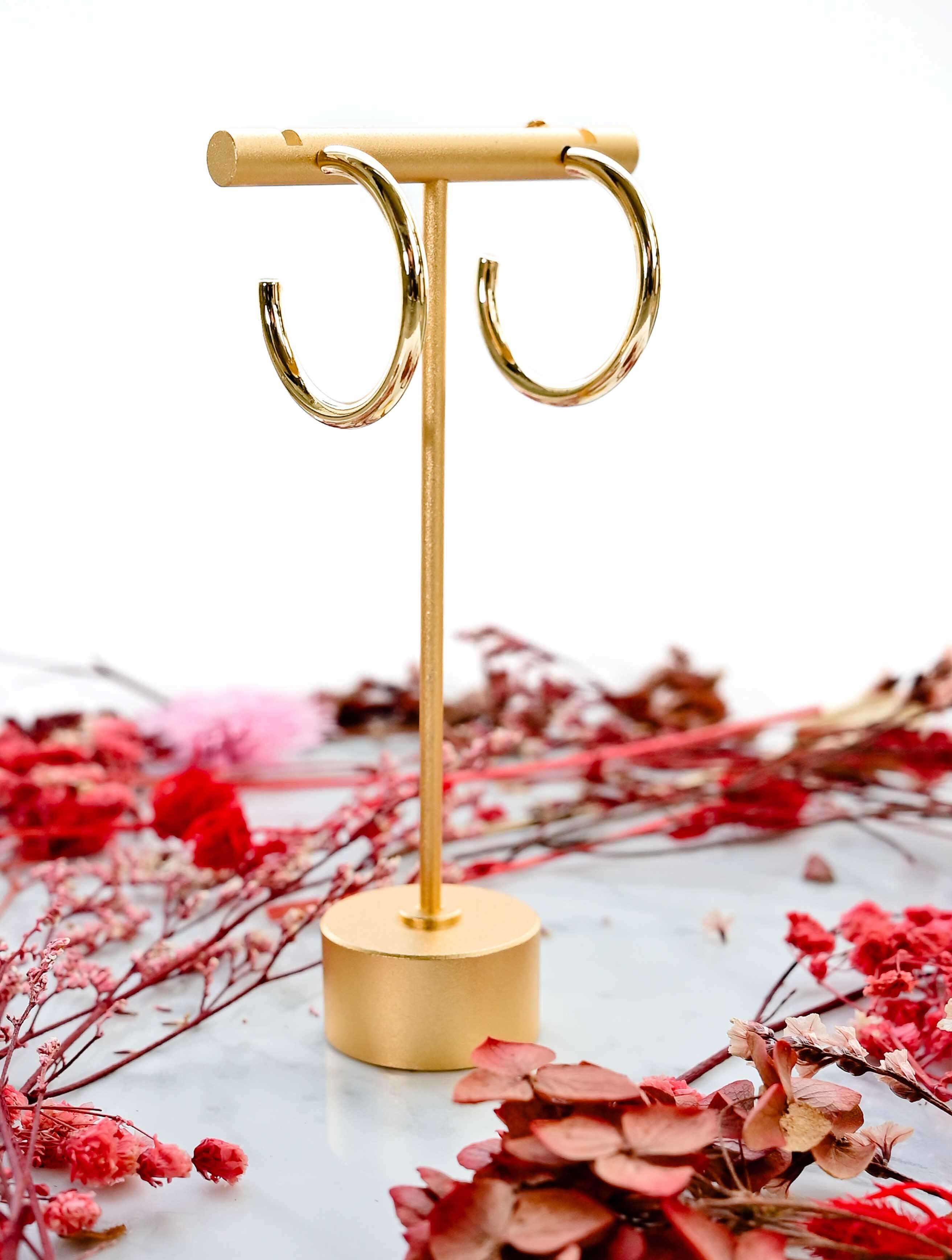 14K Gold Dipped Post Hoop