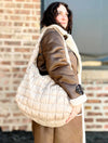 Large Quilted Bag in Beige