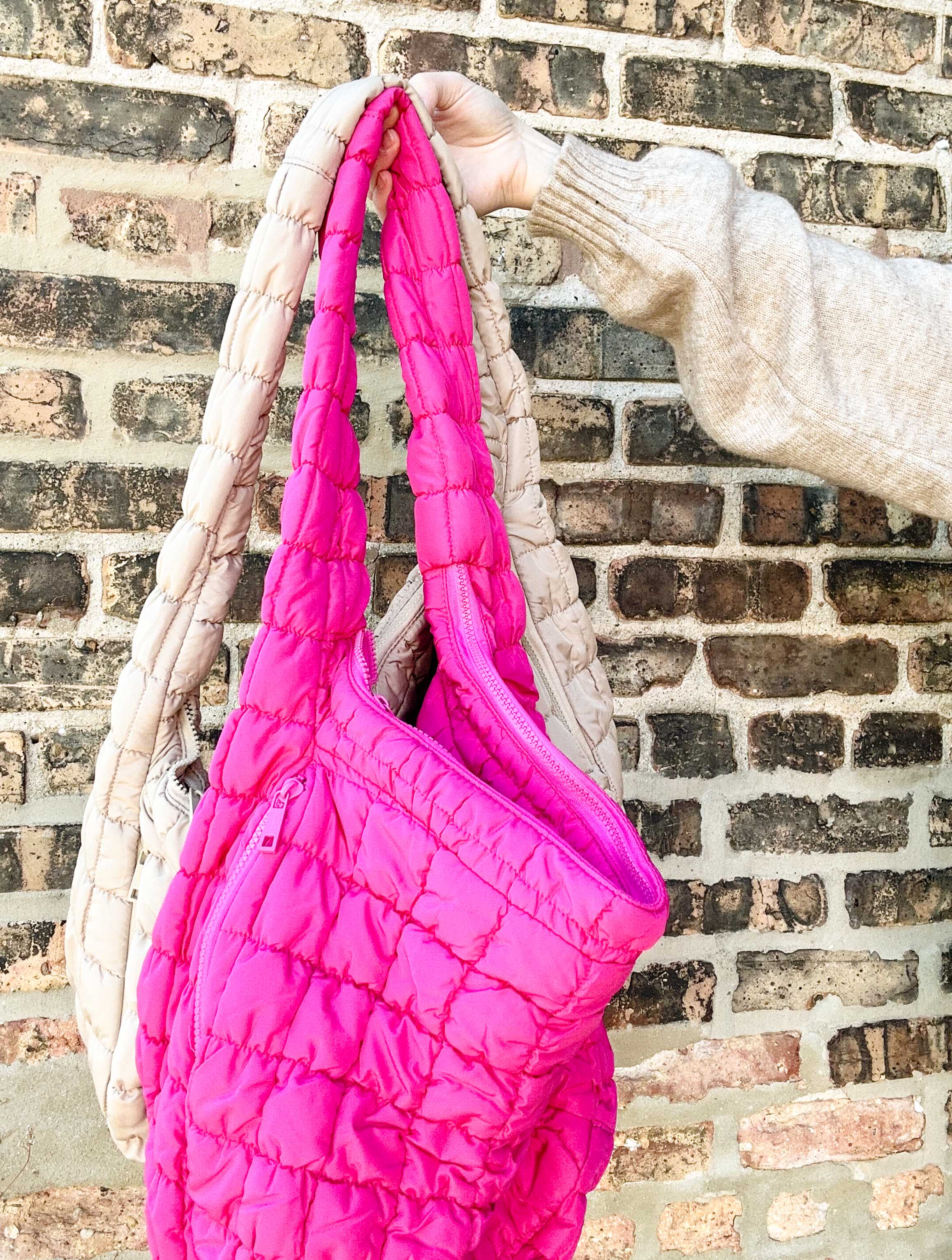 Large Quilted Bag in Fuchsia