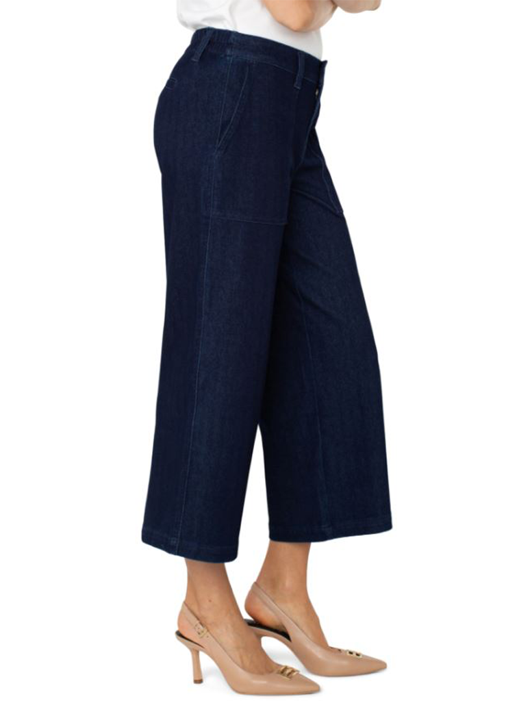 Liverpool Wide Leg Cargo Pant with Elastic Waistband