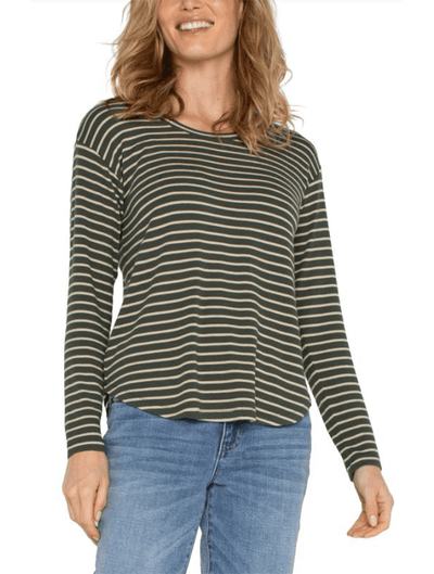 Liverpool Long Sleeve Scoop Neck Knit Top