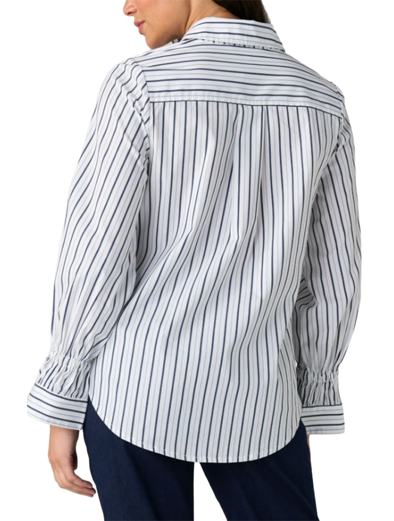 Liverpool Adjustable Sleeve Button Front Woven Top