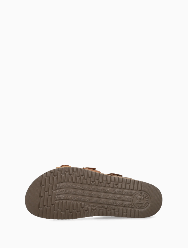 Sole view of Mephisto Hyacinta Sandal in Camel