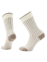 Everyday Cozy Waffle Press Crew Socks in Natural