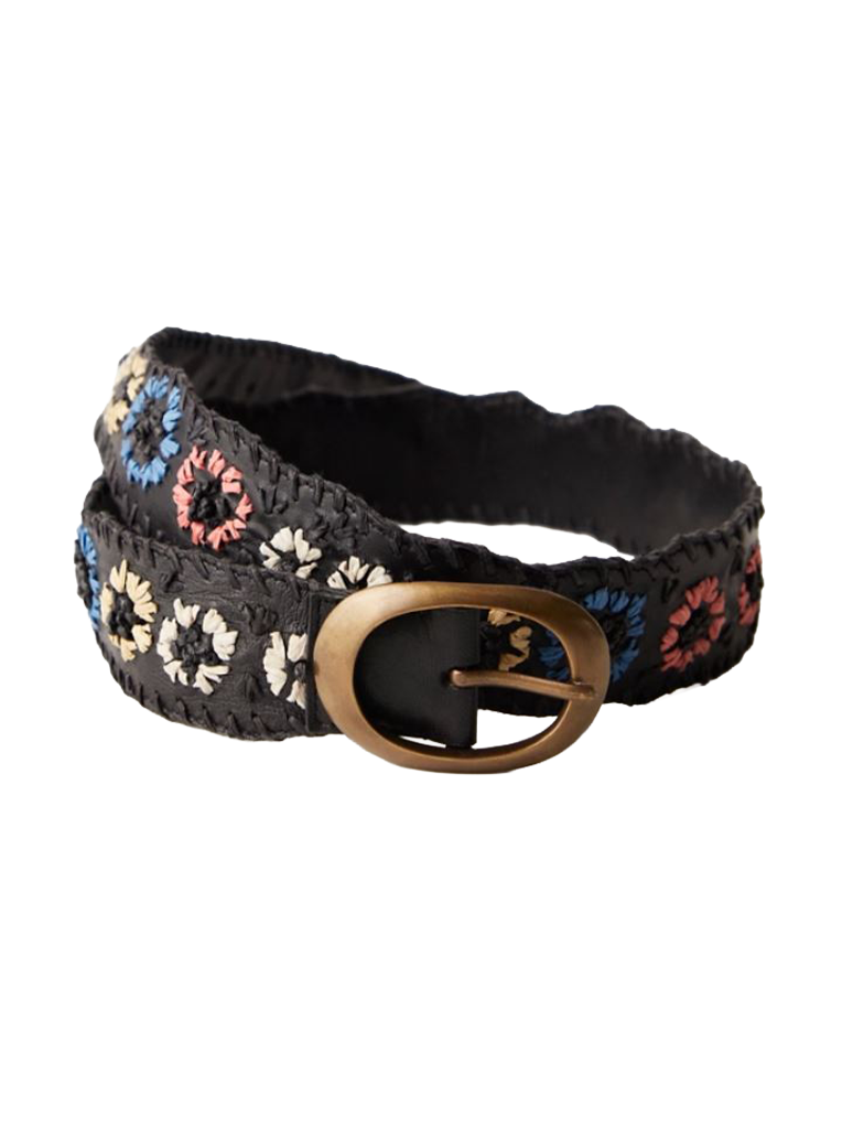 Free People Indigo Dreaming Raffia Belt