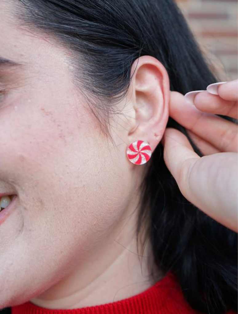 Peppermint Stud Earrings
