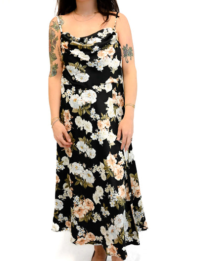 Floral Satin Finish Dress