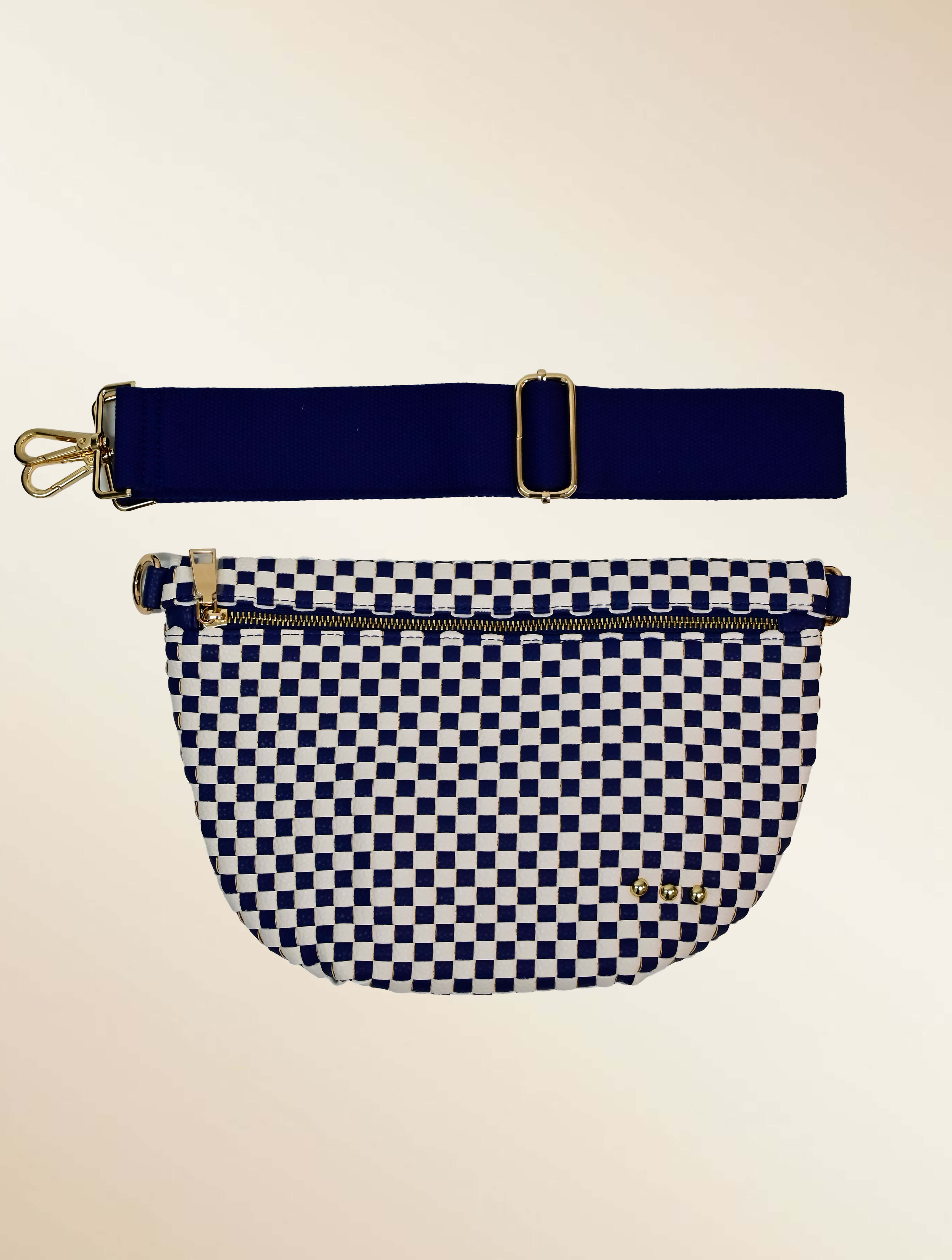 Westlyn Woven Bum Bag with Studded Detail