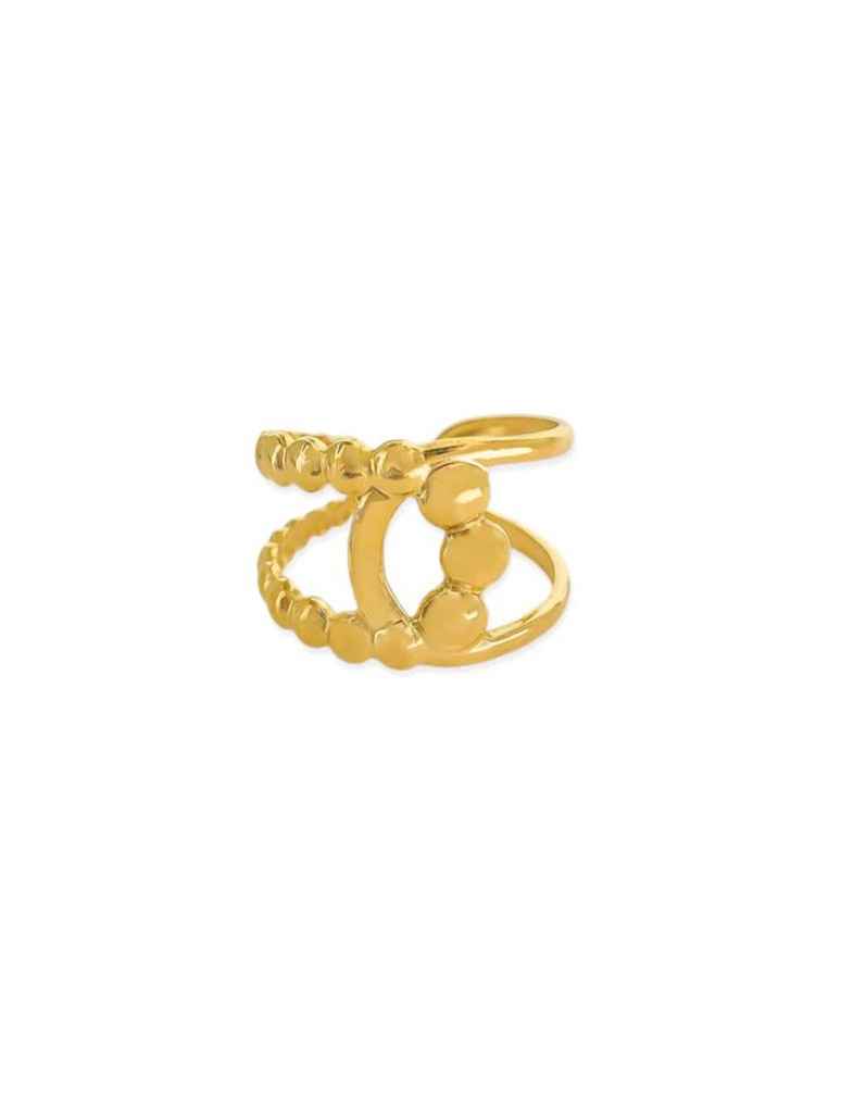 Water Resistant Overlapping Bubble Pattern Ring