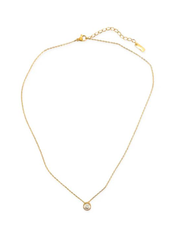 Water Resistant Dainty CZ Pendant Necklace