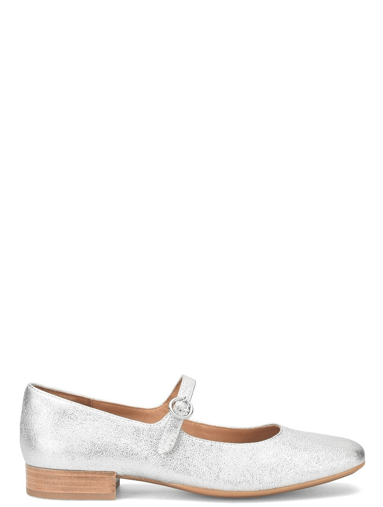 Sofft Elsey Mary Jane in Silver Metallic Leather side view