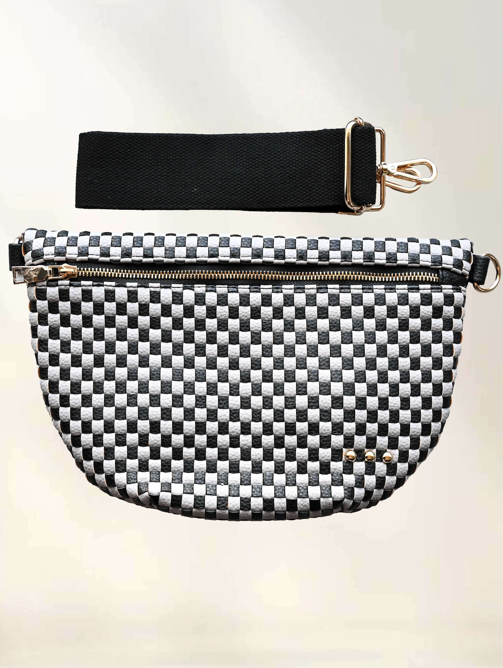 Westlyn Woven Bum Bag with Studded Detail