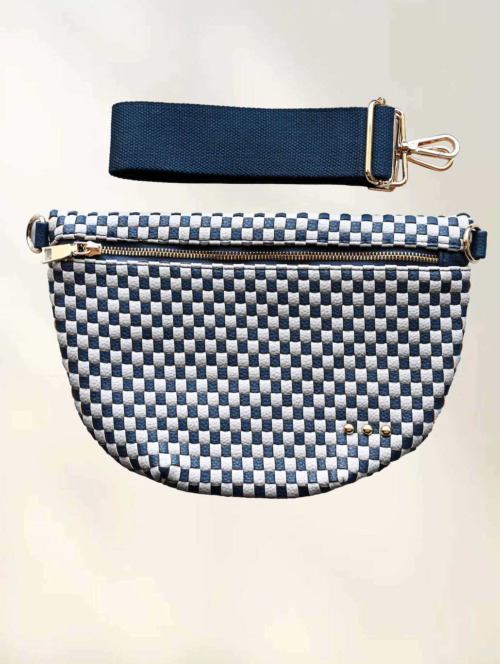 Westlyn Woven Bum Bag with Studded Detail