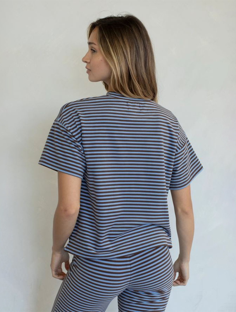 Striped Fleece Tee