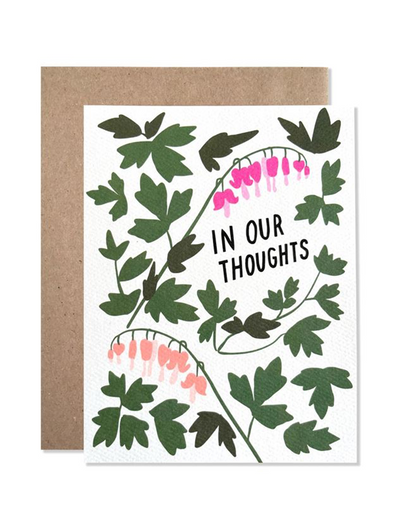 In Our Thoughts Bleeding Hearts Card