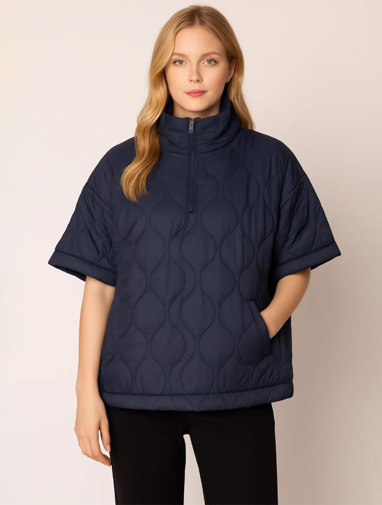 Quilted Puffer Poncho