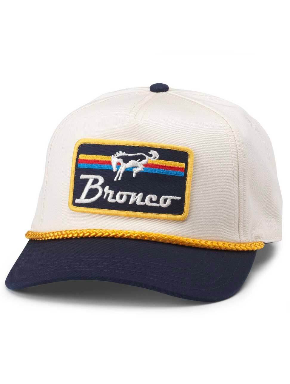 American Needle Bronco Roscoe Hat in Ivory/Navy