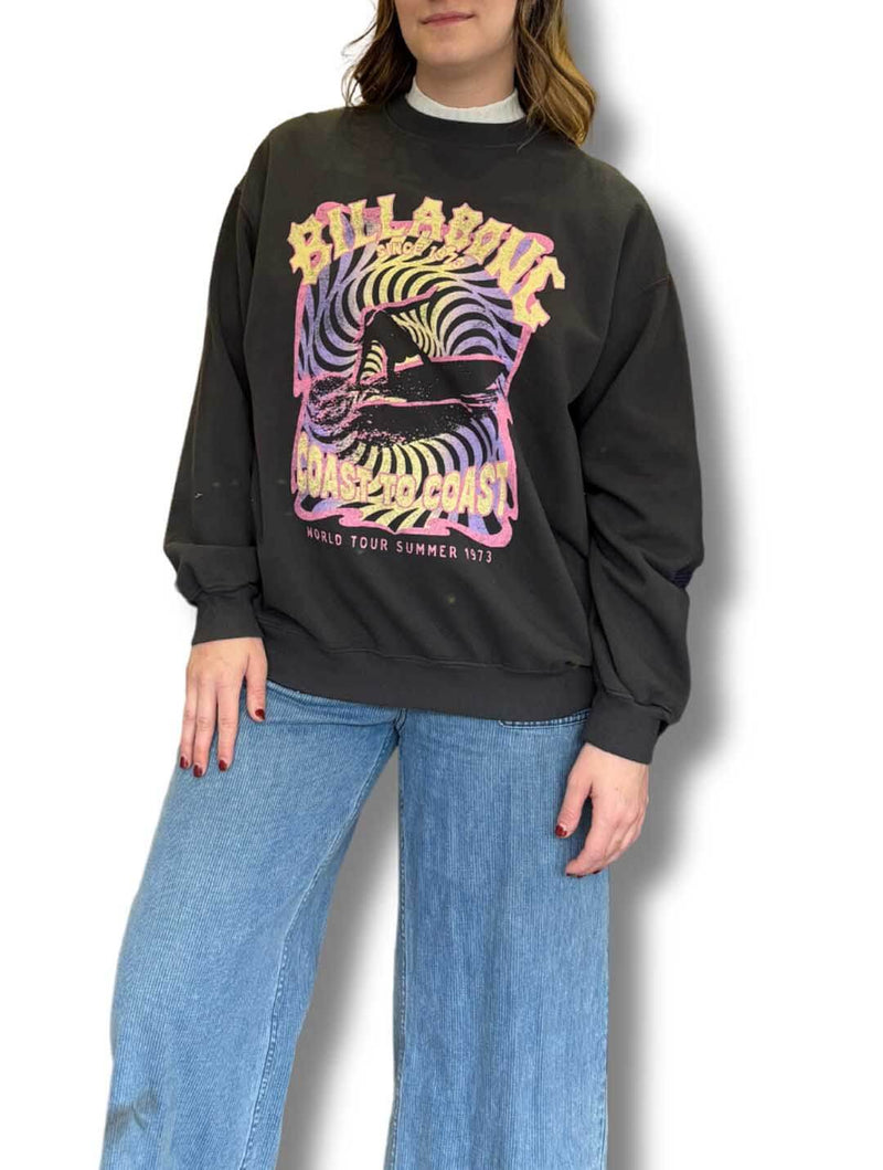 Billabong Ride In Crewneck Sweatshirt in Black