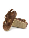 Birkenstock Milano Big Buckle Sandal in Cognac Oiled Leather (Narrow Width)