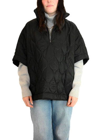 Quilted Puffer Poncho