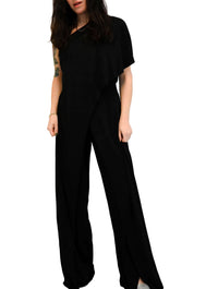 Overlay One Shoulder Jumpsuit