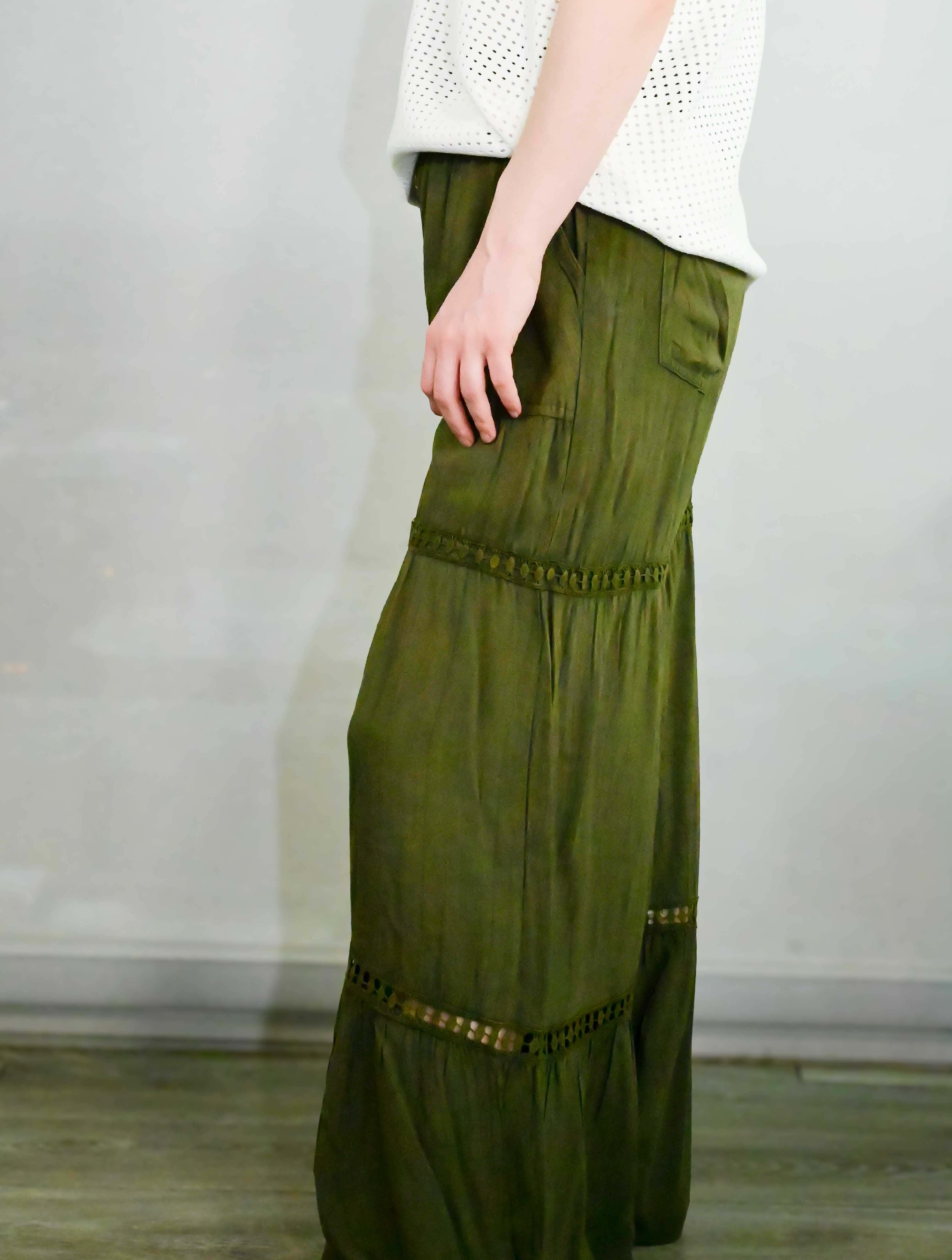 Flowy Pants with Lace Detail