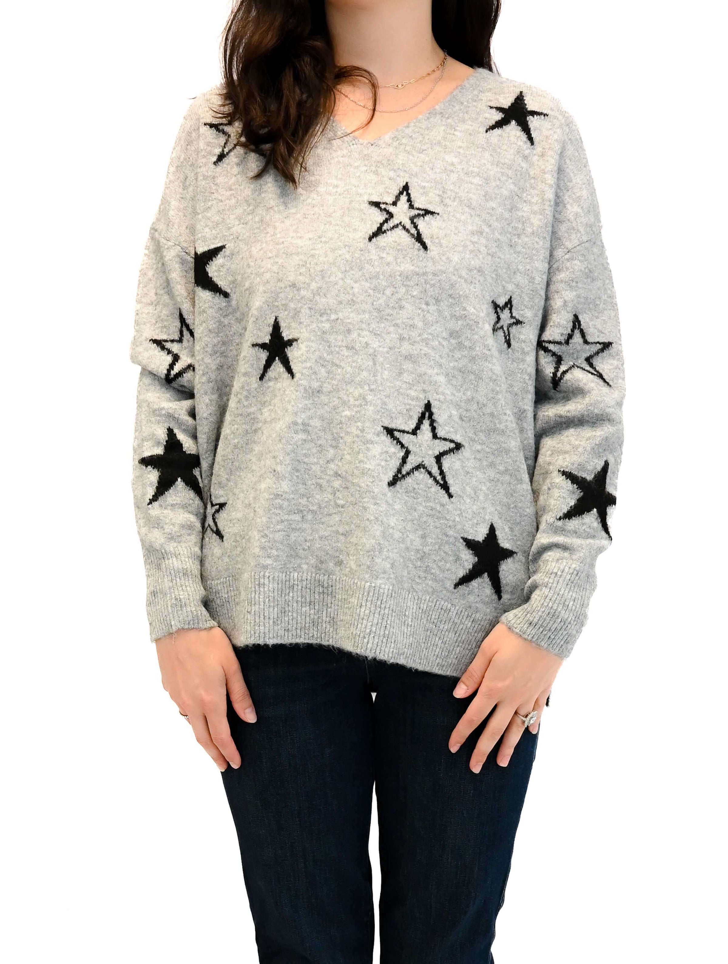 Star V-Neck Sweater