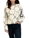 Abstract Floral Boatneck Sweater